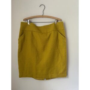 The Limited Skirt Women's 14 Gold Woven Texture Pockets Career Business Glam